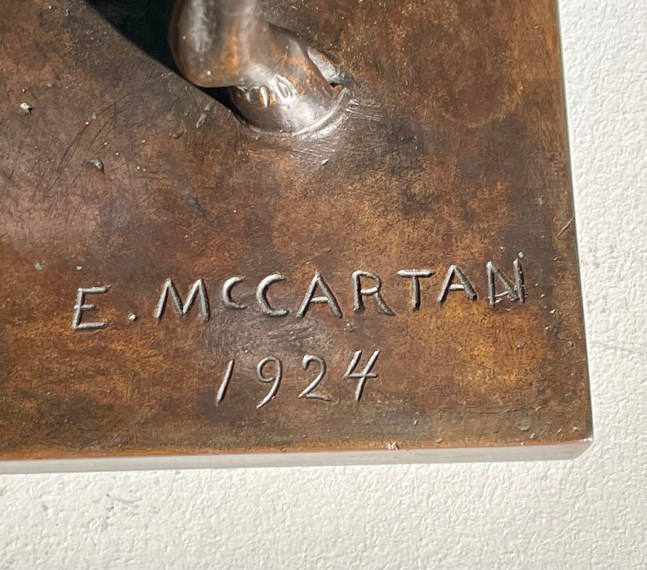 Edward Francis McCartan (1879–1947). Diana, 1924. Bronze. 23 x 14 1/4 x 9 3/4 in. (detail, signture)