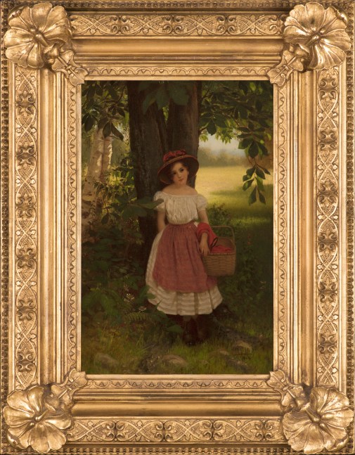 John George Brown (1831–1913)  The Berry Picker, 1864. Oil on canvas. 14 13/16 x 10 in. Signed and dated lower right: J. G. Brown / 1864 (framed)