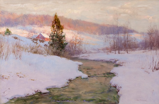 Walter Launt Palmer (1854–1932), An Upland Stream, 1904, oil on canvas, 16 x 24 in., signed lower right: W. L. Palmer
