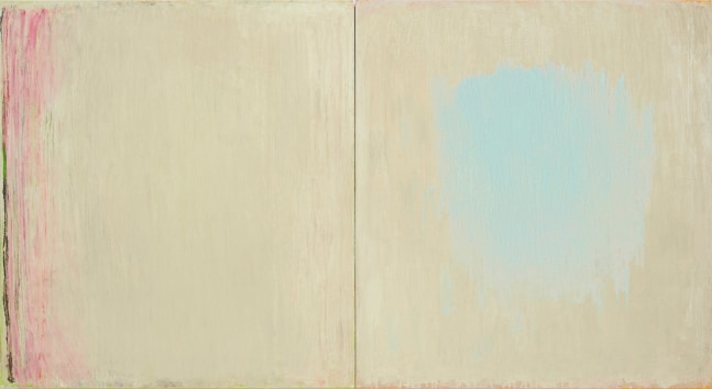 Christopher Le Brun  Untitled 15.6.20, 2020 oil on two canvases 47 1/2 x 87 inches
