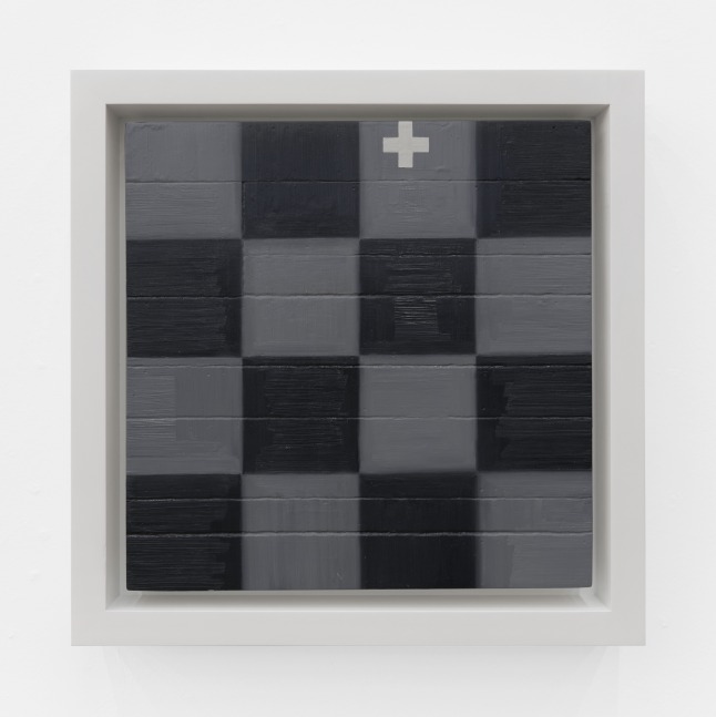 Aaron Parazette  Empty Abstraction 7, 1991 oil on wood panel: 10 x 10 inches frame: 12 1/4 x 12 1/4 inches