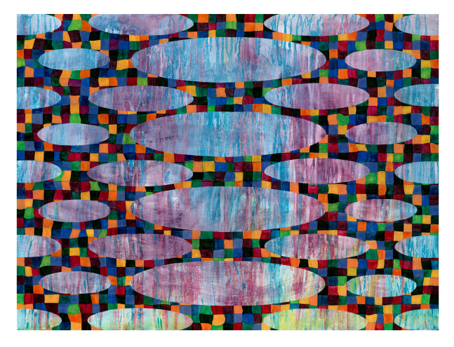 Mara Held  Sheltering in Place, 2020  egg tempera on linen over panel  36 x 48 inches $13,000