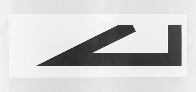 Ted Stamm  LWX-G-2 (Lo Wooster), 1980  graphite on paper diptych  paper: 30 x 85 inches  frame: 34 3/8 x 88 7/8 inches