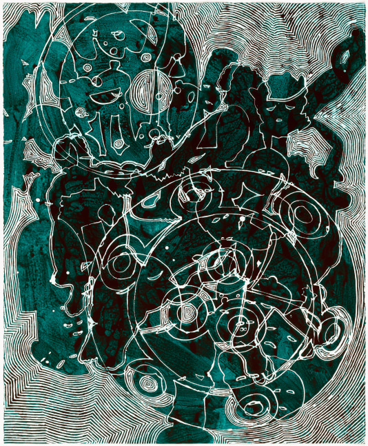 Bo Joseph  Untitled, 2022  Acrylic and tempera on paper  47 1/8 x 37 3/4 inches