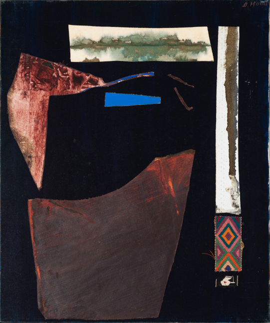 Dorothy Hood  Shards of the Earth, c. 1980s  oil on canvas with collage elements  canvas: 24  x 20 inches  frame: 24 5/8 x 20 5/8 inches  $25,000