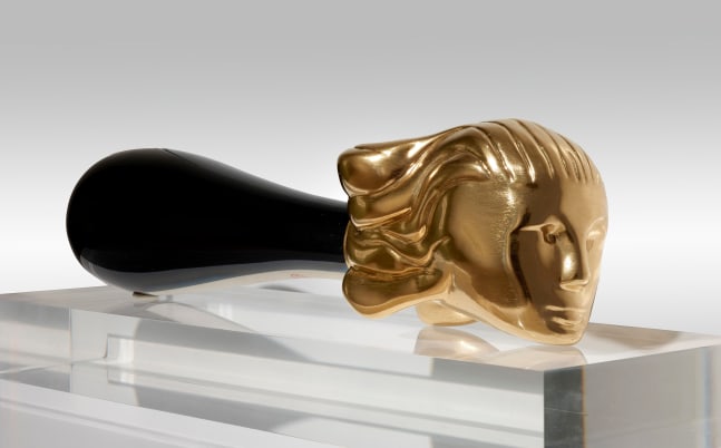 Louise Bourgeois  Fallen Woman, 1996 Porcelain noire and gold  12 3/16 x 3 1/8 x 3 1/8 inches