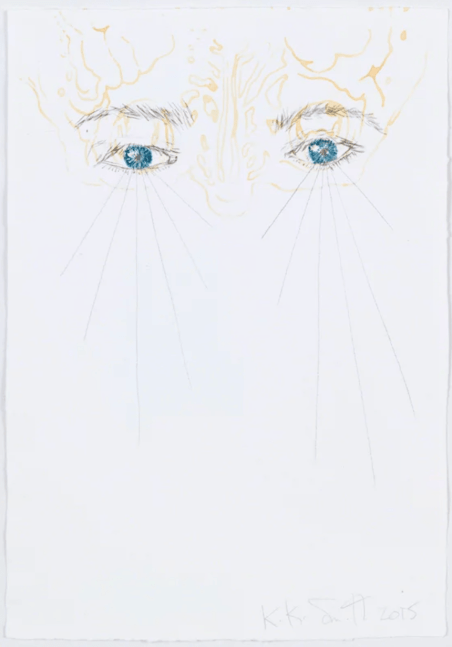 Kiki Smith  Mind's Eye, 2015  watercolor and pencil on paper  paper: 11 1/2 x 8 inches frame: 16 3/8 x 12 3/4 inches Donation courtesy of a Private Collection, Houston
