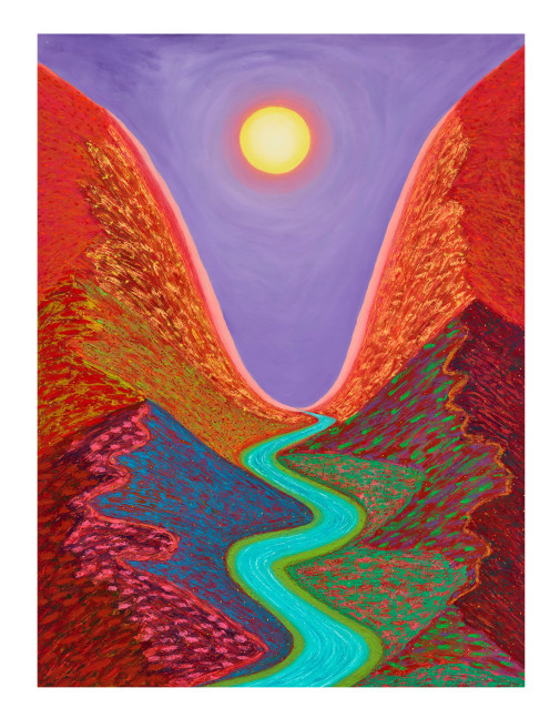 Ping Zheng  The Heat of the Day, 2021 oil stick on paper paper: 24 x 18 inches frame: 28 1/16 x 22 3/16 x 1 inches