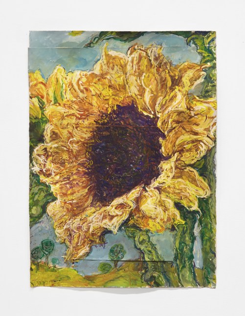 Beth Secor  Ignatz and Krazy Kat, 2021  gouache and watercolor pencil on paper  paper: 30 3/4 x 22 1/4 inches frame: 34 1/2 x 26 3/8 inches  Donation courtesy of Inman Gallery