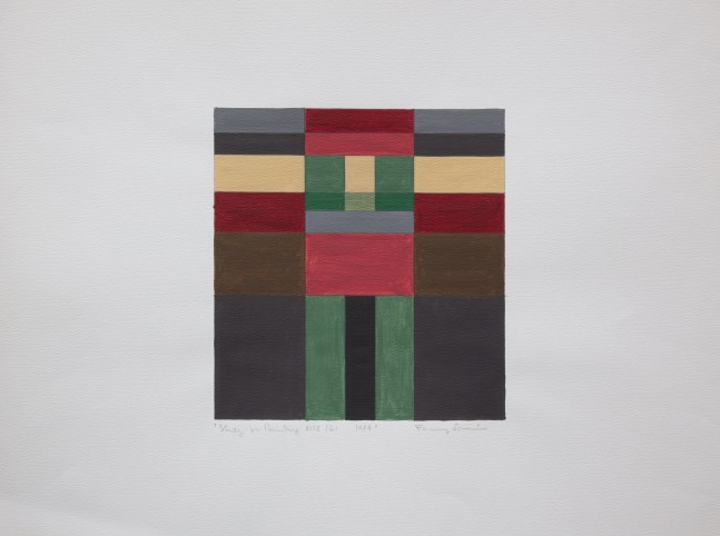 Fanny Sanín  Study for Painting No.2 (6), 1984  acrylic on paper  15 x 20 inches Courtesy of Fanny Sanín and Sicardi | Ayers | Bacino