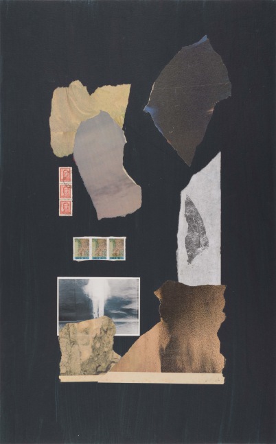 Dorothy Hood The White Man of Bolivia, c. 1980-90s collage on mat paper: 32 x 20 inches frame: 34 3/4 x 22 3/4 inches