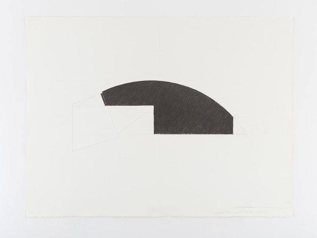 Ted Stamm DGR-26-27-6 (Dodger), 1976 graphite and red pen on paper paper: 22 x 30 inches frame: 24 1/4 x 34 inches