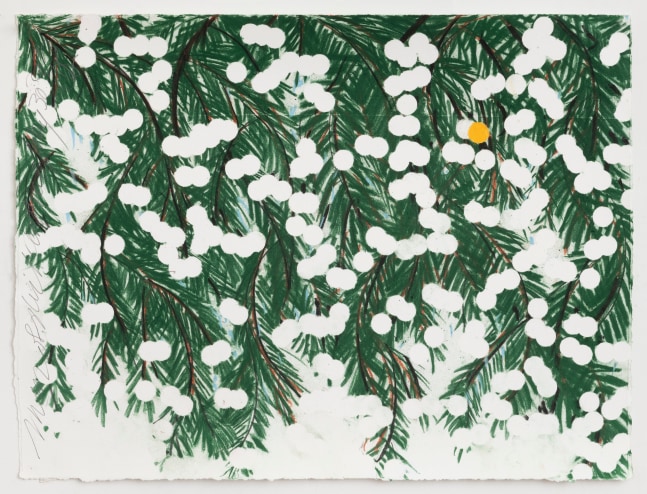 Donald Sultan Mimosa With Anomaly August 30 2023, 2023 charcoal, conte and graphite on paper  paper: 22 1/2 x 30 inches  frame: 27 x 33 3/8 inches