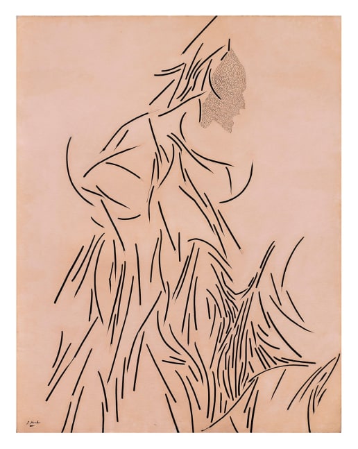 Dorothy Hood  Straw Warrior, n.d. drawing on paper paper: 26 x 20 3/8 inches  frame: 32 3/8 x 26 2/8 inches Private Collection