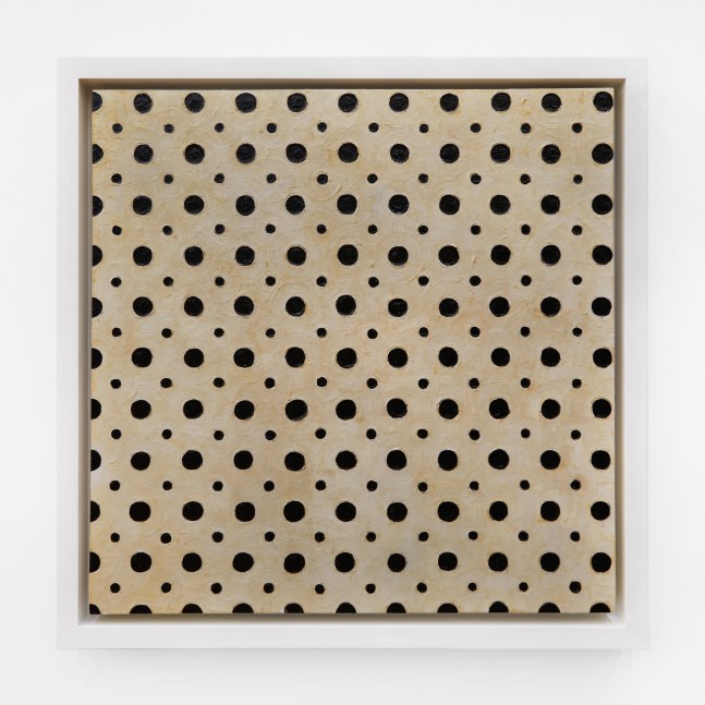 Aaron Parazette  Shower Curtain, 1992 oil on wood panel: 18 x 18 inches frame: 20 1/4 x 20 1/4 inches