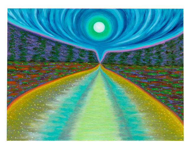 Ping Zheng  The Voice of Water, 2021 oil stick on paper paper: 18 x 24 inches frame: 22 3/16 x 28 1/16 x 1 inches