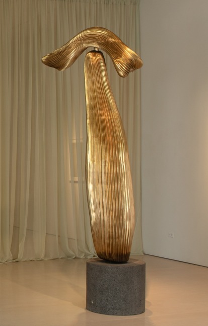 Alma Allen  Not Yet Titled, 2020 pleated bronze 95 1/4 x 15 3/4 x 40 1/8 inches