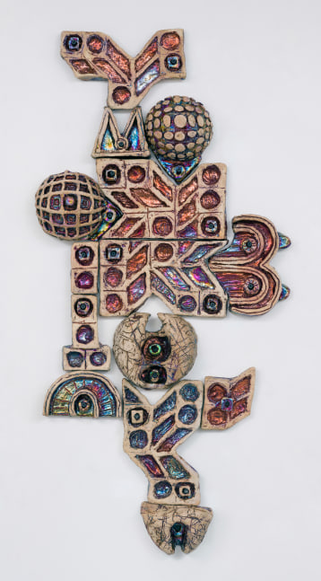 Julia Kunin  Vasarely's Ballet, 2022 ceramic 39 x 20 x 4 inches