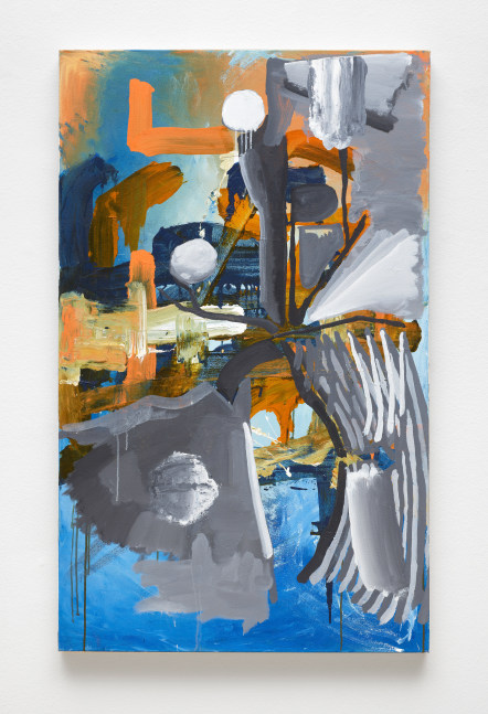 Shane Tolbert Over Committed &amp; Okay, 2023 acrylic on canvas 52 x 32 inches