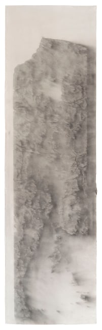Nick Vaughan &amp;amp; Jake Margolin

Stone Pier (or) What&amp;#39;s Left of the Gilbert Rail Bridge, 2019

charcoal powder and wind on paper

image: 114 x 30 inches

frame: 120 1/4 x 36 1/4 inches