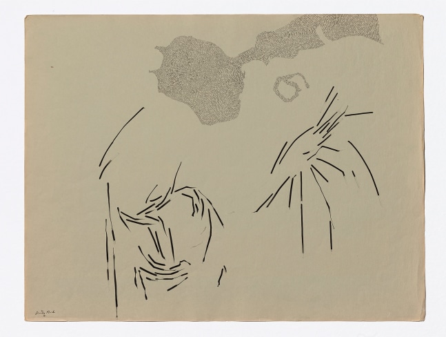 Dorothy Hood  Crackle, n.d. ink on paper paper: 20 x 26 1/8 inches frame: 26 2/8 x 32 5/15 inches