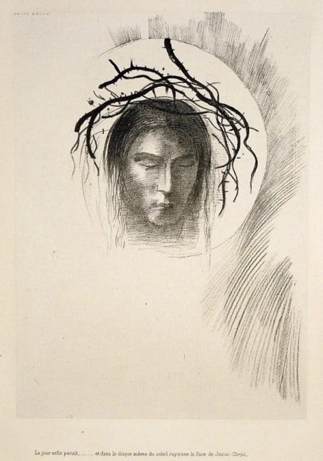 Odilon Redon  Le jour enfin paraît (Day Appears at Last), 1896 lithograph on chine appliqué image: 10 1/2 x 6 3/8 inches paper: 22 1/4 x 15 1/4 inches Edition of 50