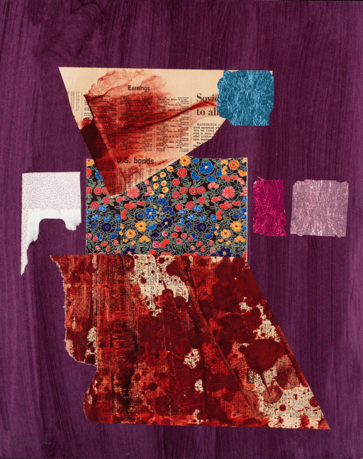 Dorothy Hood U.S. Bonds, c. 1980-90s collage on mat paper: 20 x 16 inches frame: 27 x 22 inches