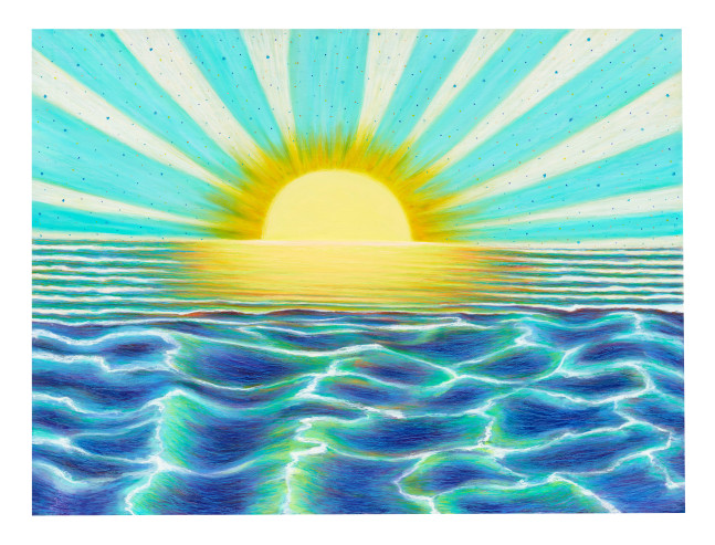 Ping Zheng  Infinity, 2021  oil stick on paper  paper: 18 x 24 inches  frame: 22 3/16 x 28 1/18 x 1 inches