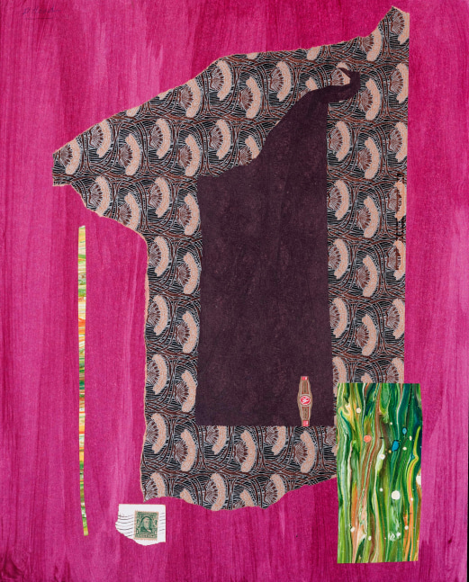 Dorothy Hood White Owl, c. 1980-90s collage on mat paper: 20 x 16 inches frame: 22 1/2 x 18 1/2 inches