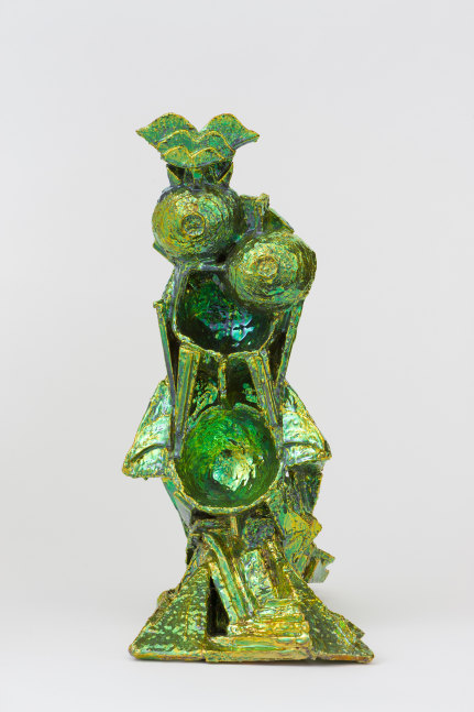 Julia Kunin  Standing Double Dish, 2015 ceramic 21 x 14 x 11 inches