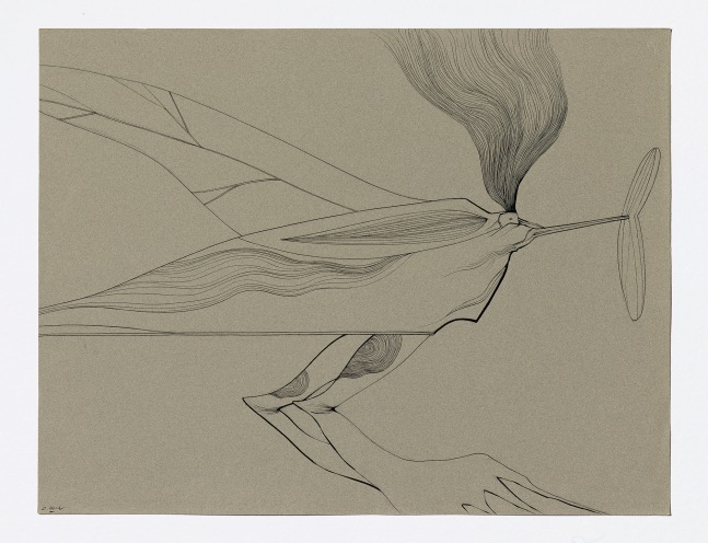 Dorothy Hood  Untitled (38), n.d. ink on paper paper: 19 3/4 x 25 3/4 inches frame: 25 15/16 x 31 7/8 inches