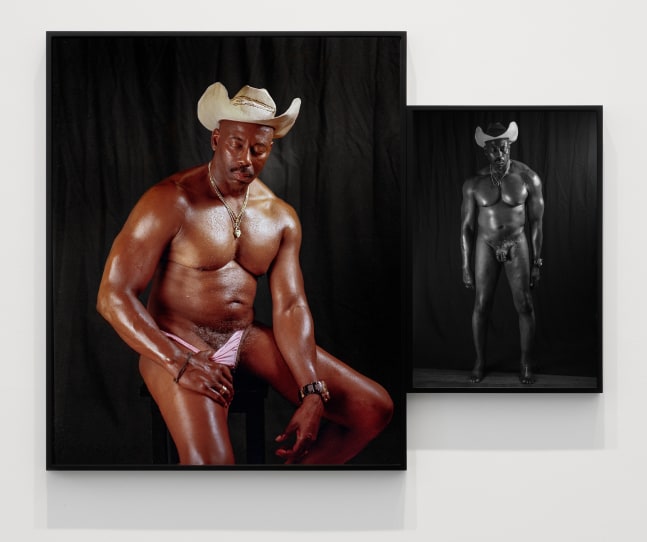 Shikeith  Hunter, 2019  two archival inkjet prints on Canson Infinity Platine  left element: 37 x 30 inches  right element: 24 x 16 inches  overall, framed: 37 3/4 x 47 3/8 inches  Edition 5 of 5, with 2 APs
