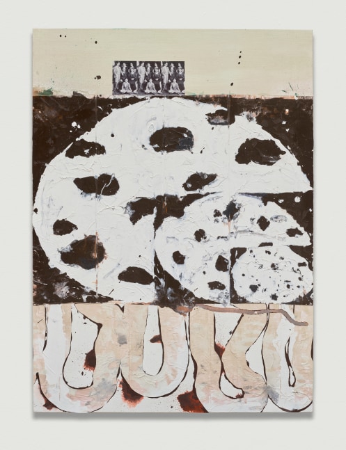 Shane Tolbert Your Generation, 2020 acrylic, ink, and collage on canvas 66 x 48 inches