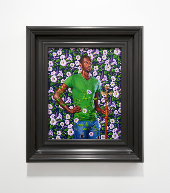 Kehinde Wiley (American, b. 1977, Los Angeles)

Portrait of El Hadji Malick Gueye, 2025

oil on canvas

painting: 20 x 16 inches (50.8 x 40.6 cm)

framed: 29 x 25 x 4 inches (73.7 x 63.5 x 10.2 cm)

(KW-PA-25-003)

&amp;nbsp;

Provenance:

The artist and Sean Kelly, New York/Los Angeles.