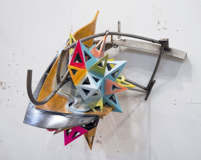 Wall-mounted Split Star

2017

Painted RPT and aluminum

34 x 71 x 40 inches

86.4 x 180.3 x 101.6cm