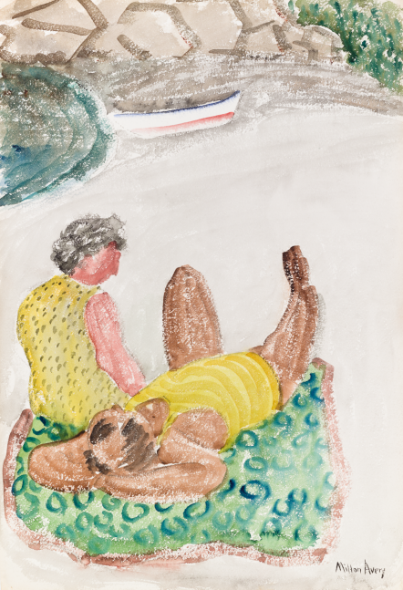 Untitled (Afternoon Nap), c. 1930
Watercolor on paper
22 x 15 inches 55.9 x 38.1cm