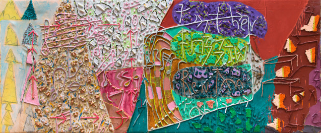 From Life&amp;#39;s Other Side

1996

Acrylic and mixed media on canvas

79 x 190 3/4 inches

200.7 x 484.5cm