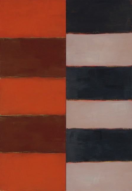 Sean Scully
Barcelona Red Mirror, 2004
Oil on linen, in two parts
Each: 90 x 30 7/8 inches
Overall: 90 x 61 3/4 inches

Price upon request