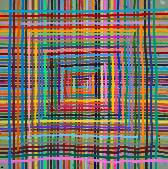 Alicia McCarthy
Untitled,&amp;nbsp;2020
Gouache, spray paint, and house paint on wood
48 x 48 inches

SOLD