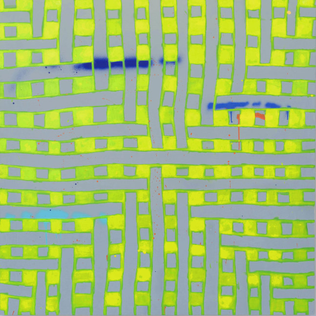 Alicia McCarthy
Untitled,&amp;nbsp;2020
Spray paint, flash paint and house paint on wood
48 x 48&amp;nbsp;inches

&amp;nbsp;