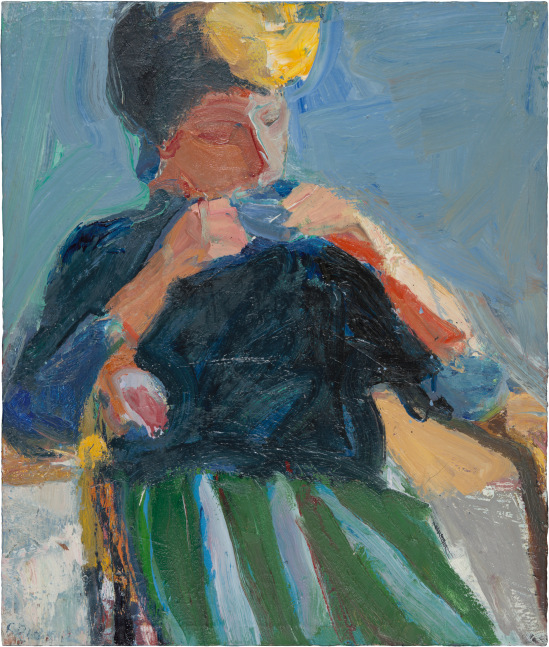 Richard Diebenkorn
Girl with a Cup, 1960
Oil on canvas
25 x 21 1/2 inches
&amp;copy; Richard Diebenkorn Foundation