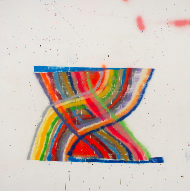 Alicia McCarthy
Untitled,&amp;nbsp;2018
Color pencil, spray paint, and house paint on wood
60 x 60 inches
&amp;nbsp;

&amp;nbsp;