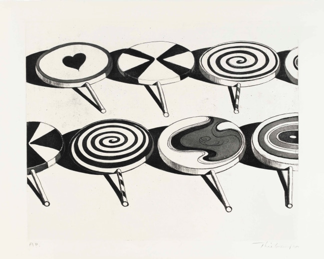 Black Suckers,&amp;nbsp;from Seven Still Lifes and a Silver Landscape,&amp;nbsp;1971
Aquatint
Plate: 17 1/2 x 21 3/4 inches
Framed: 27 1/4 x 31 inches
Edition of 50

$85,000