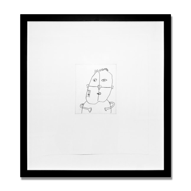 Untitled (with Sean Kalish) A, 1989

Etching on paper

14 x 12 1/2 in. (35.6 x 31.8 cm)

Edition of 33

Signed, stamped and authenticated by the Executor of the Keith Haring Estate