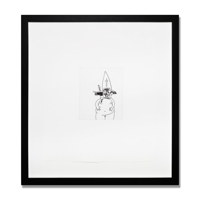 Untitled (with Sean Kalish) G, 1989

Etching on paper

14 x 12 1/2 in. (35.6 x 31.8 cm)

Edition of 33

Signed, stamped and authenticated by the Executor of the Keith Haring Estate