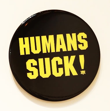 Badge 6 (HUMANS SUCK!),&amp;nbsp;2018
Mixed media sculpture
24&amp;nbsp;x 24&amp;nbsp;inches (61&amp;nbsp;x 61 cm)
Unique | Signed
