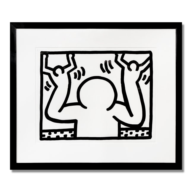 Untitled (Pop Man with Pop Man Puppets for Hands), 1985

Sumi ink on paper

11 x 14 in. (27.9 x 35.6 cm)

Unique

Signed | Dated | Authenticated by Julia Gruen, Executor of the Keith Haring Estate