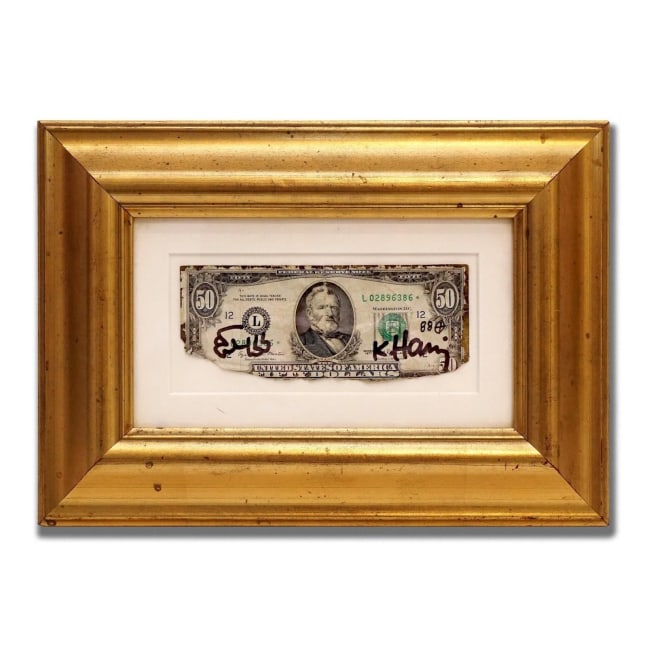 $50 Bill, 1988

Black marker on $50 US bill

8 3/4 x 12 in. (22.2 x 30.5 cm)

Unique

Signed
