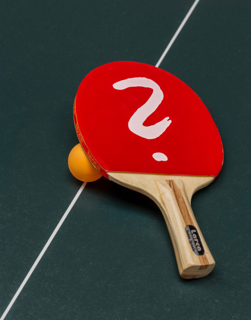 untitled 2012 (ma&amp;ntilde;ana es la cuesti&amp;oacute;n), 2012

silkscreen on set of three ping pong tables and paddles, lime tennis court tracing
36.61 x 108.66 x 64.96 in. each
detail view of ping pong paddle

&amp;nbsp;