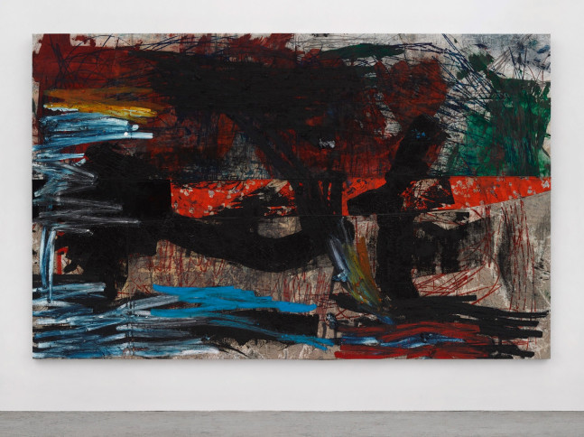 manifestation, 2019

&amp;oacute;leo, &amp;oacute;leo en barra y grafito sobre terciopelo, lienzo y lino

220 x 350 cm.